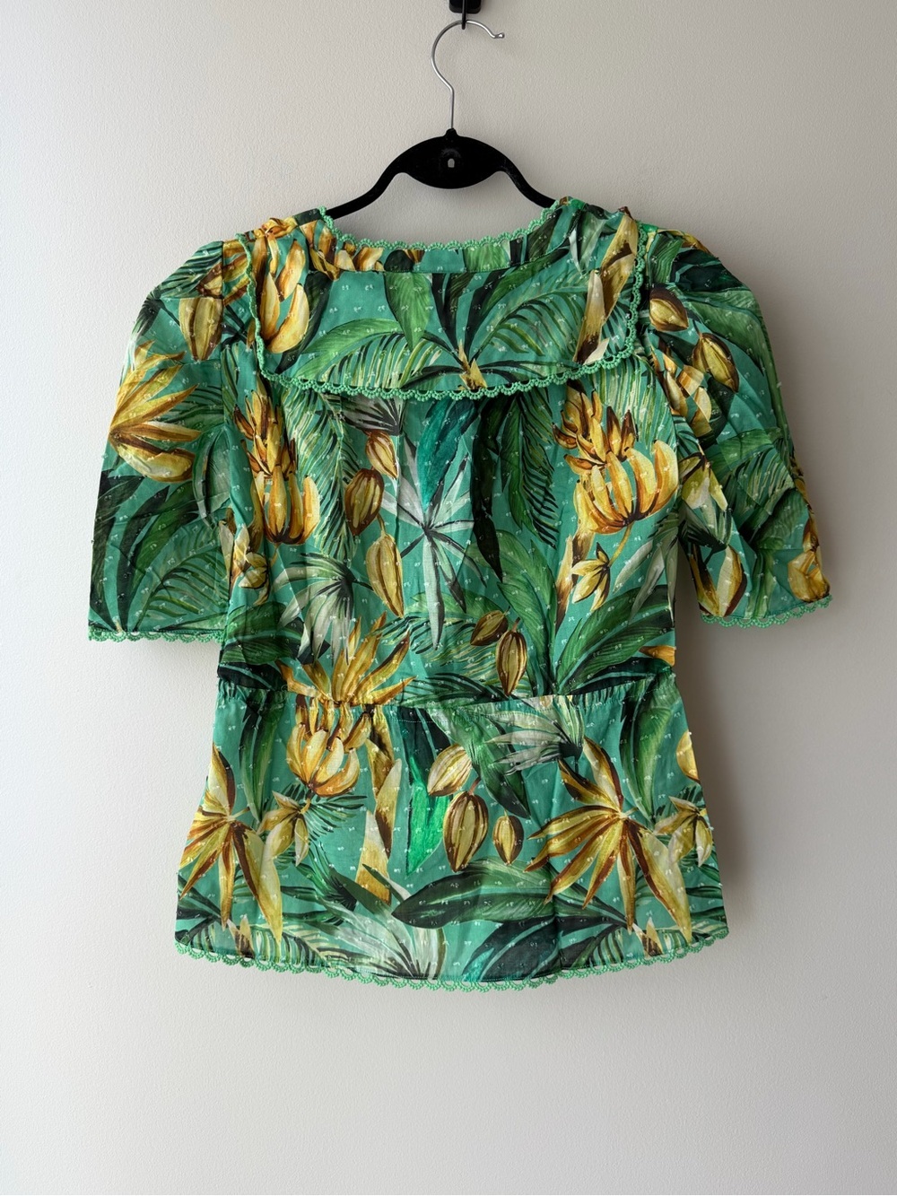 Anthropologie x Farm Rio Puff Sleeve Babydoll Blouse NWT - Picture 6 of 6